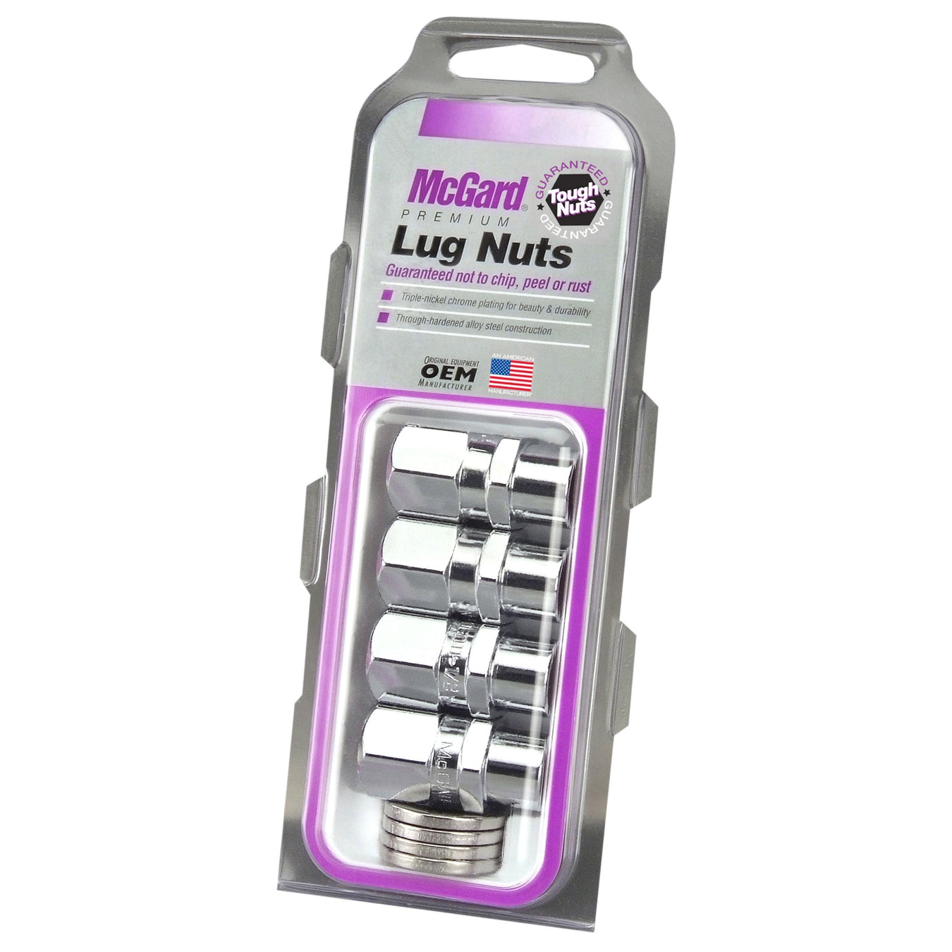 Image of a package of McGard Lug Nuts on a white background