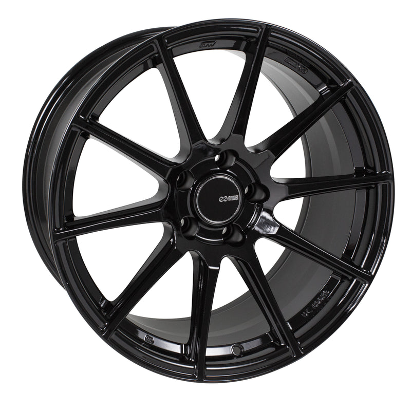 1 Enkei TS-10 Wheel 18x8.5 5x114.3 +50 Gloss Black Rim