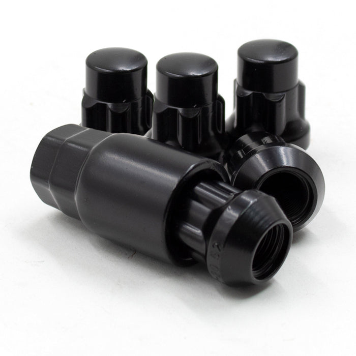 Lug Wheel Lock Nuts 1/2-20 Black Bulge Acorn Locking Set for Jeep with Spare