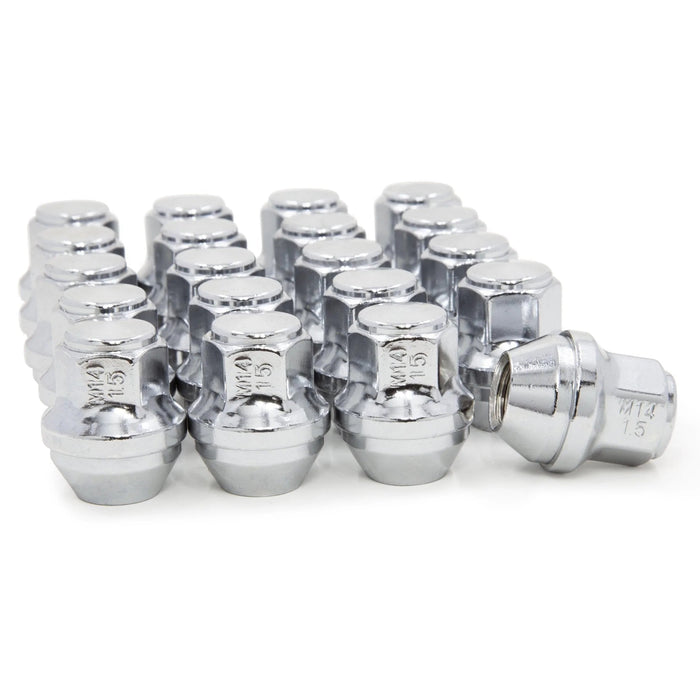 20 Lug Nuts 14x1.5 Chrome Replacement Lugs fits Ford Mustang OE Wheels 2015-2024