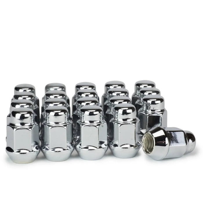 Bulge Acorn Lug Nuts 12x1.5 Chrome 3/4" Hex