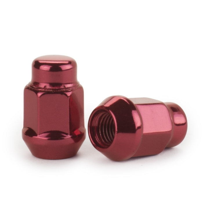 Bulge Acorn Lug Nuts 12x1.25 Red 3/4" Hex