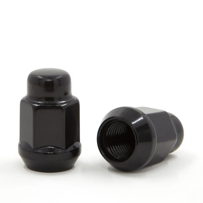 Bulge Acorn Lug Nuts 12x1.25 Black 3/4" Hex