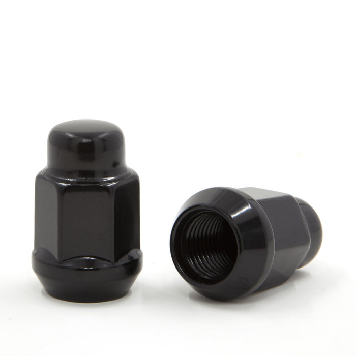 Bulge Acorn Lug Nuts 12x1.75 Black 3/4" Hex