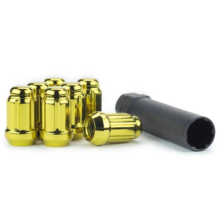 Spline Tuner Bulge Acorn Lug Nuts - 12x1.5 - Gold