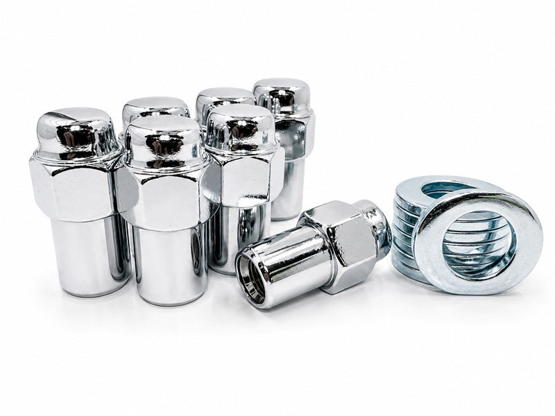 Standard Mag Lug Nut 1/2-20 Round Top .75" Shank, Keystone Center Washer