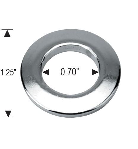 Standard Mag Lug Nut 1/2-20LH Round Top .75" Shank, Cragar Center Washer
