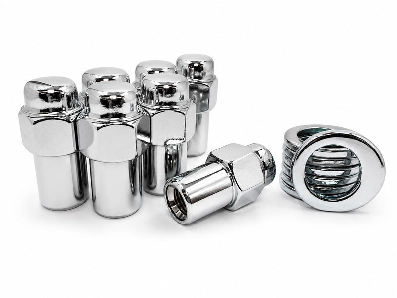 Standard Mag Lug Nut 12x1.25 Round Top .75" Shank, Keystone Offset Washer
