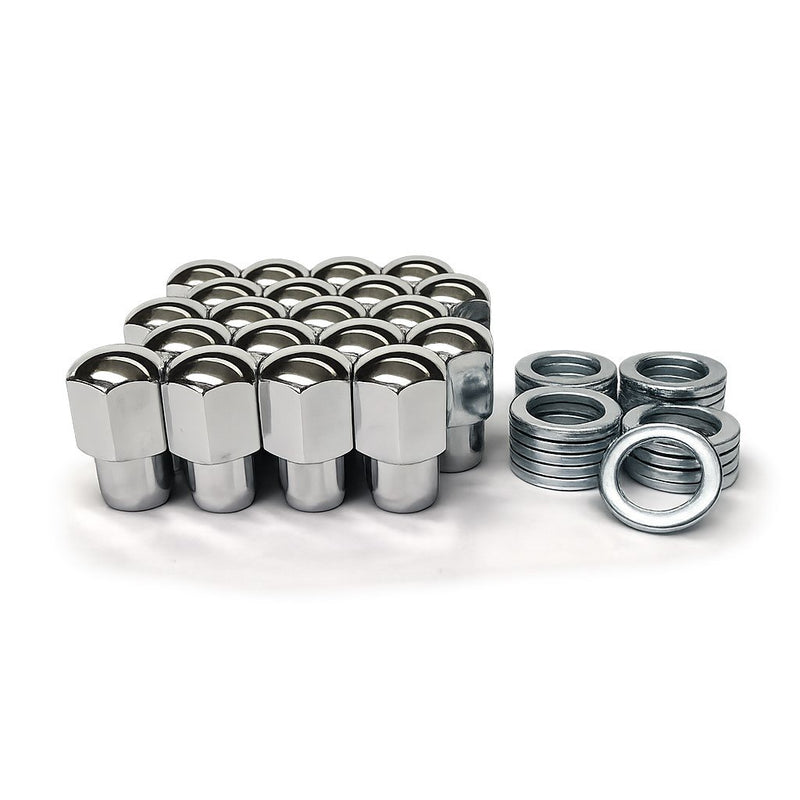 Chrome Mag Lug Nuts 12x1.25 Round Top .55" Medium Shank