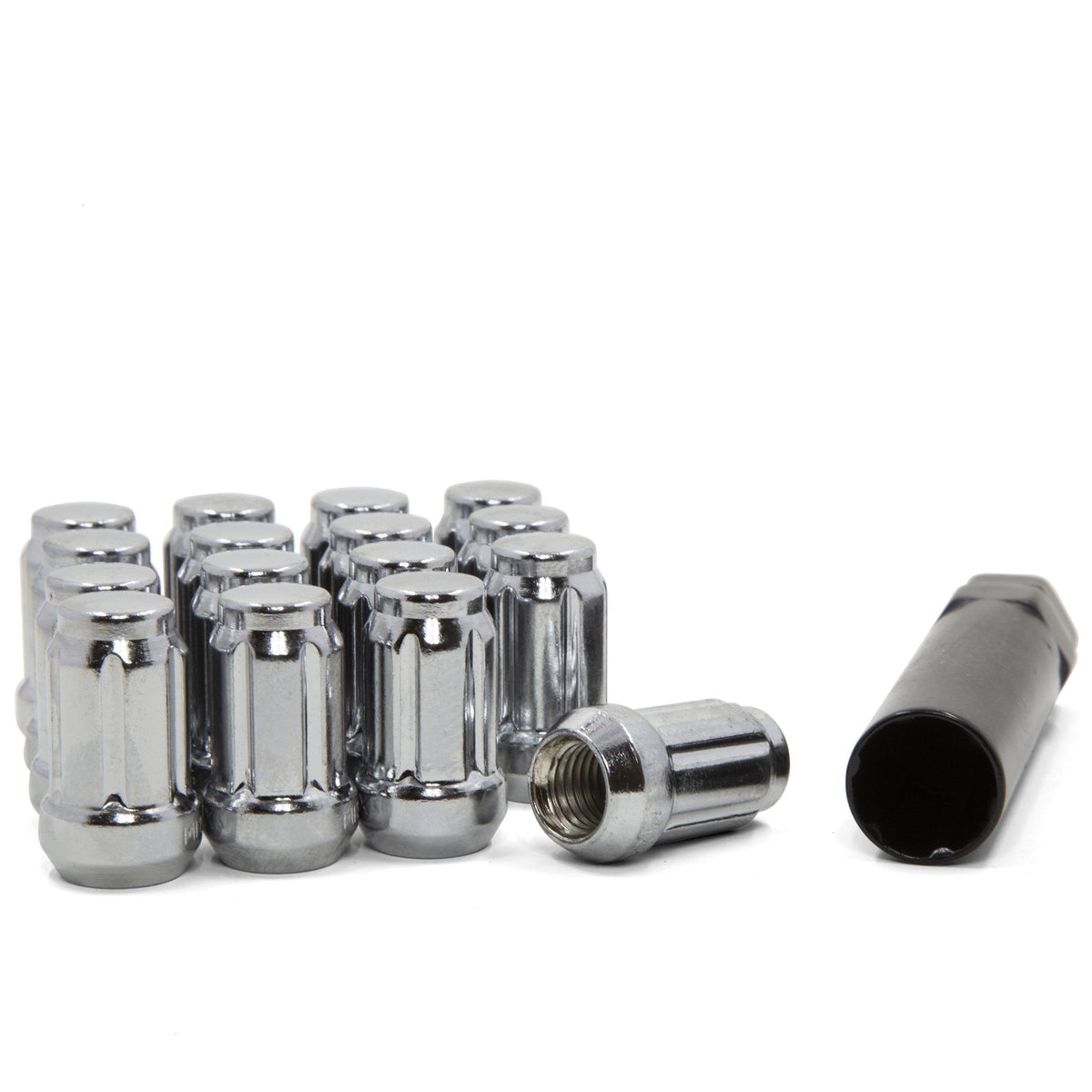 CWA 10-Pack Chrome Bulge Acorn Lug Nuts – M12x1.5 XL – 60° Conical Seat – 3/4" Hex