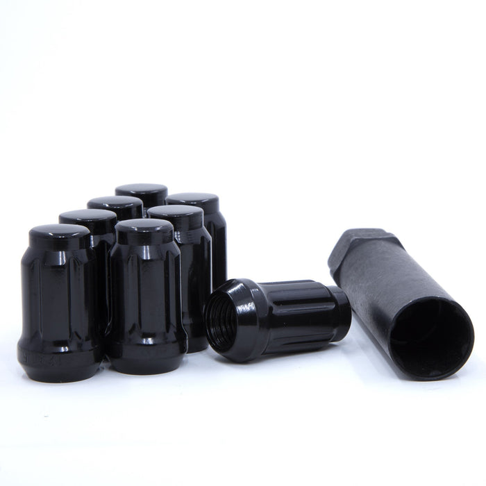 Spline Tuner Bulge Acorn Lug Nut 7/16-20 Black