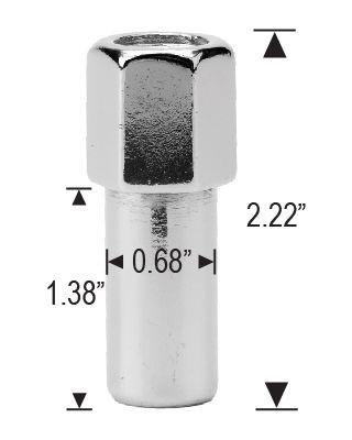SST XL Mag Lug Nut 1/2-20 Open End 1.37