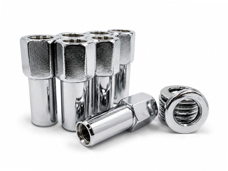 SST XL Mag Lug Nut 12x1.5 Open End 1.37" Shank, Cragar Center Washer