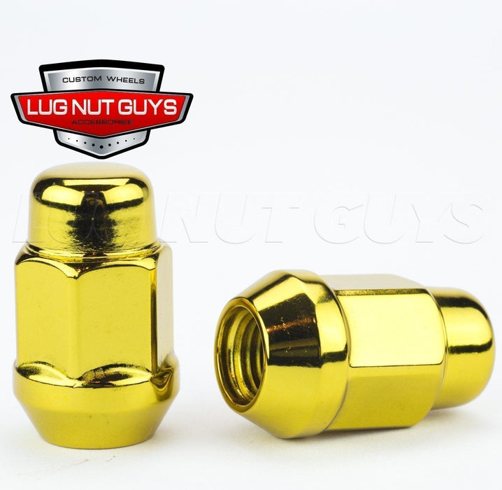 Bulge Acorn Lug Nut 1/2-20 Gold 3/4" Hex