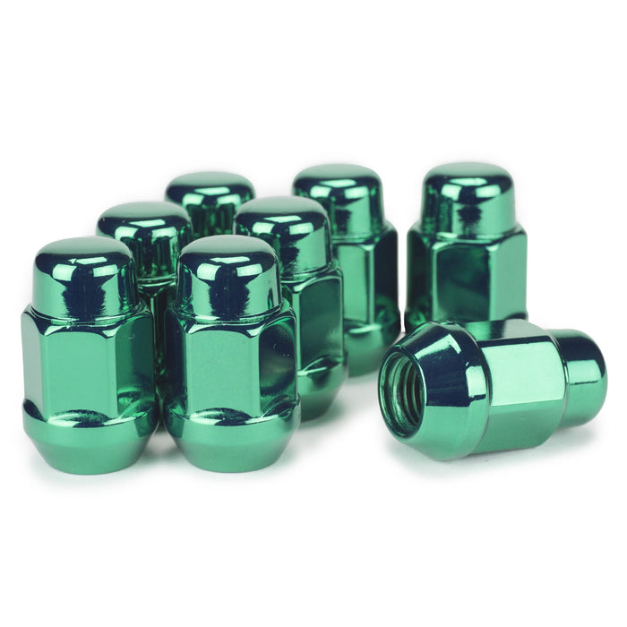 Bulge Acorn Lug Nut 1/2-20 Green 3/4" Hex