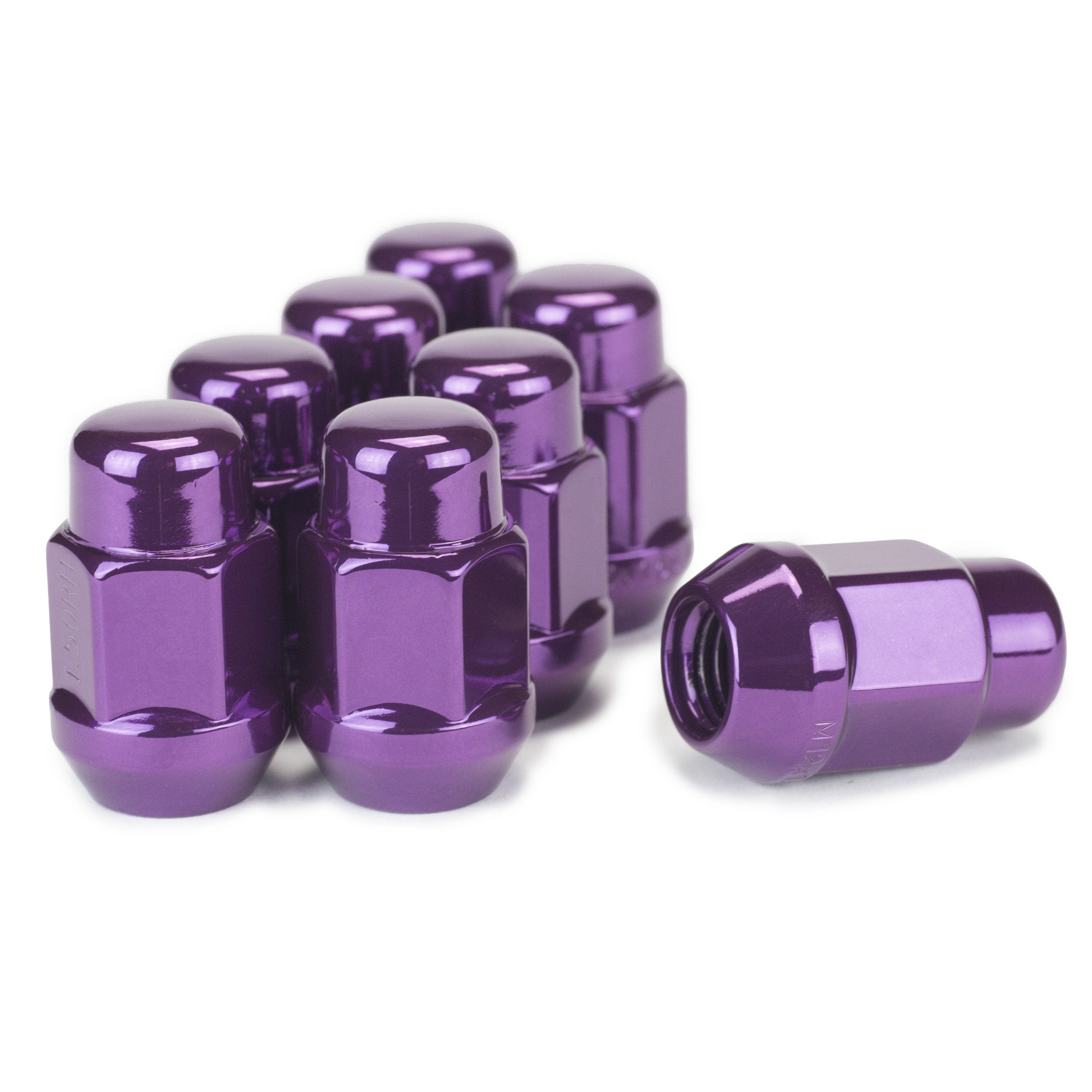 16-Piece Chrome Spline Drive Tuner Lug Nuts - 12x1.50 Thread, Small Diameter Acorn Style