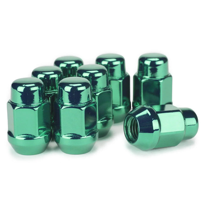 Bulge Acorn Lug Nut 12x1.5 Green 3/4" Hex