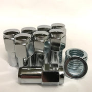 20 Lug Nuts 1/2-20 Chrome Flat Top Mag .75 Shank Keystone Offset Washers - Foto 7