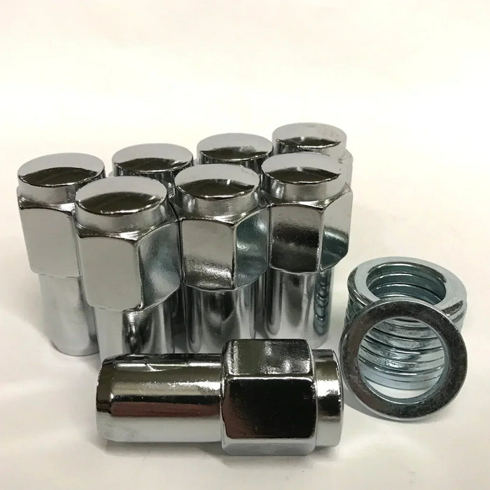 Mag Lug Nut 1/2-20 Flat Top 1.0" Long Shank, Zinc Washer