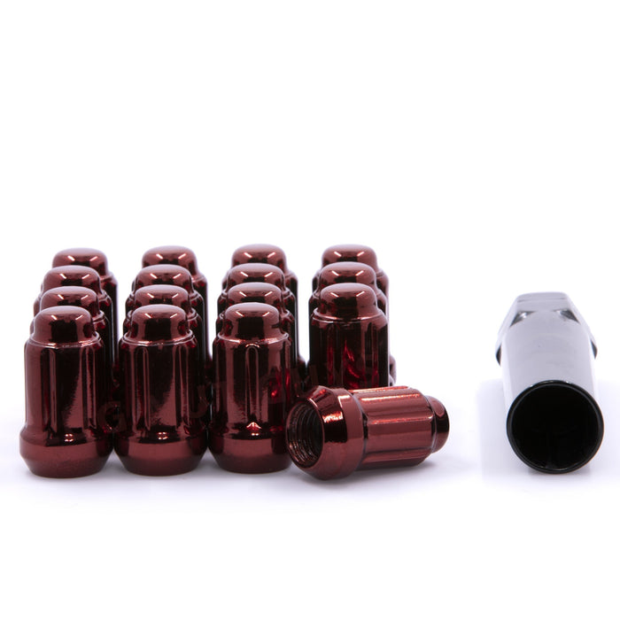 Spline Tuner Bulge Acorn Lug Nut 7/16-20 Red