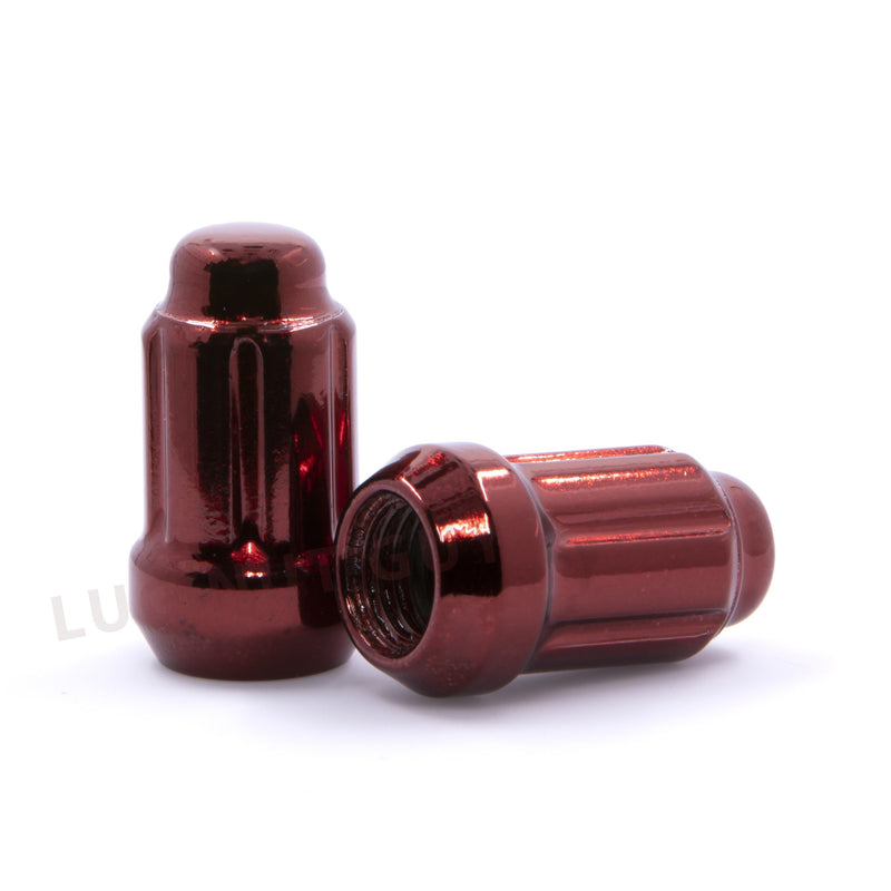 Spline Tuner Bulge Acorn Lug Nut 7/16-20 Red