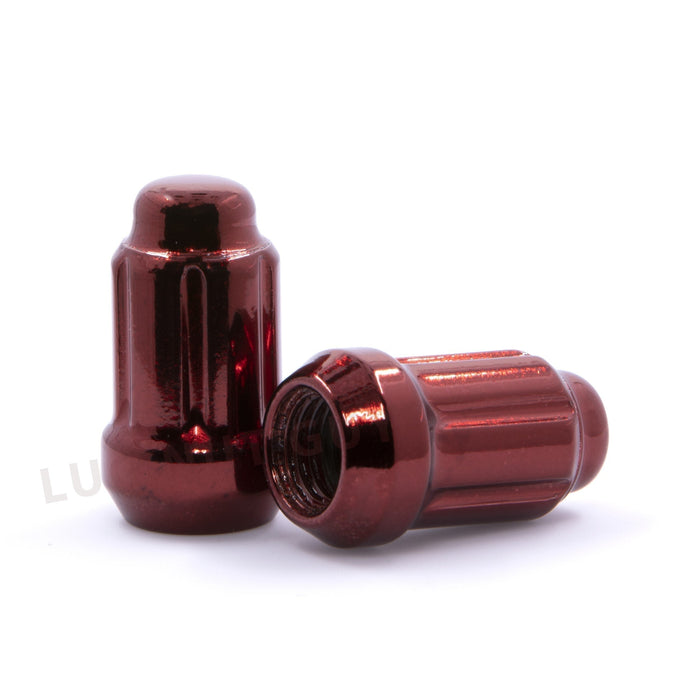 Spline Tuner Bulge Acorn Lug Nut 1/2-20 Red