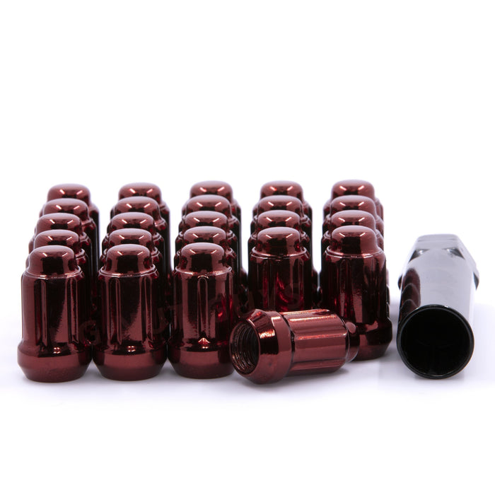 Spline Tuner Bulge Acorn Lug Nut 1/2-20 Red