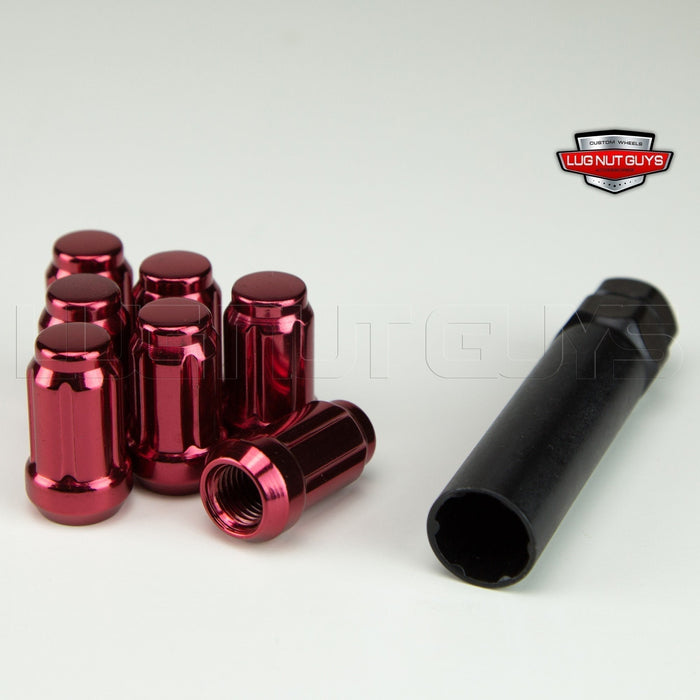 Spline Tuner Bulge Acorn Lug Nut 12x1.25 Red