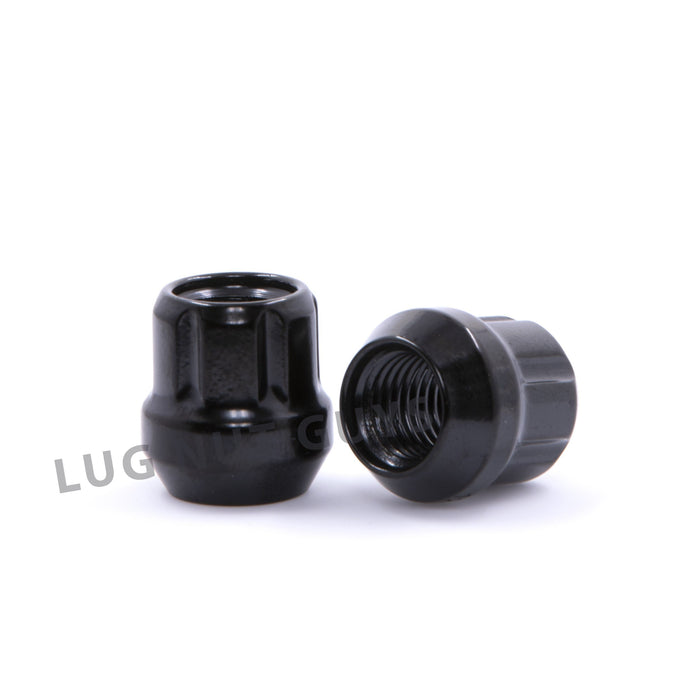 Spline Tuner Bulge Acorn Open End Lug Nut 7/16-20 Black