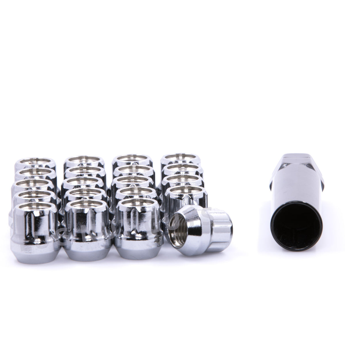 Spline Drive Bulge Acorn Lug Nut 9/16-18 Open End Chrome | Lug Nut