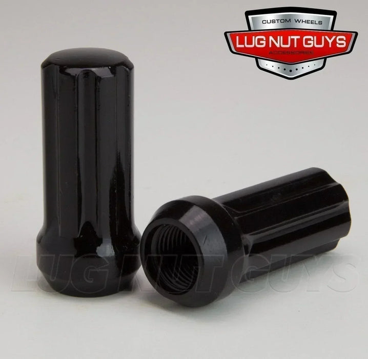 Spline Drive Bulge Acorn Lug Nut 14x1.5 XL Long Black