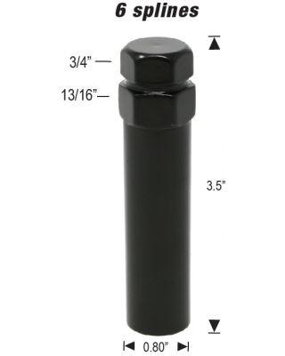 Spline Lug Nut Tool Key - Fits Small 6 Spline Drive Lugs