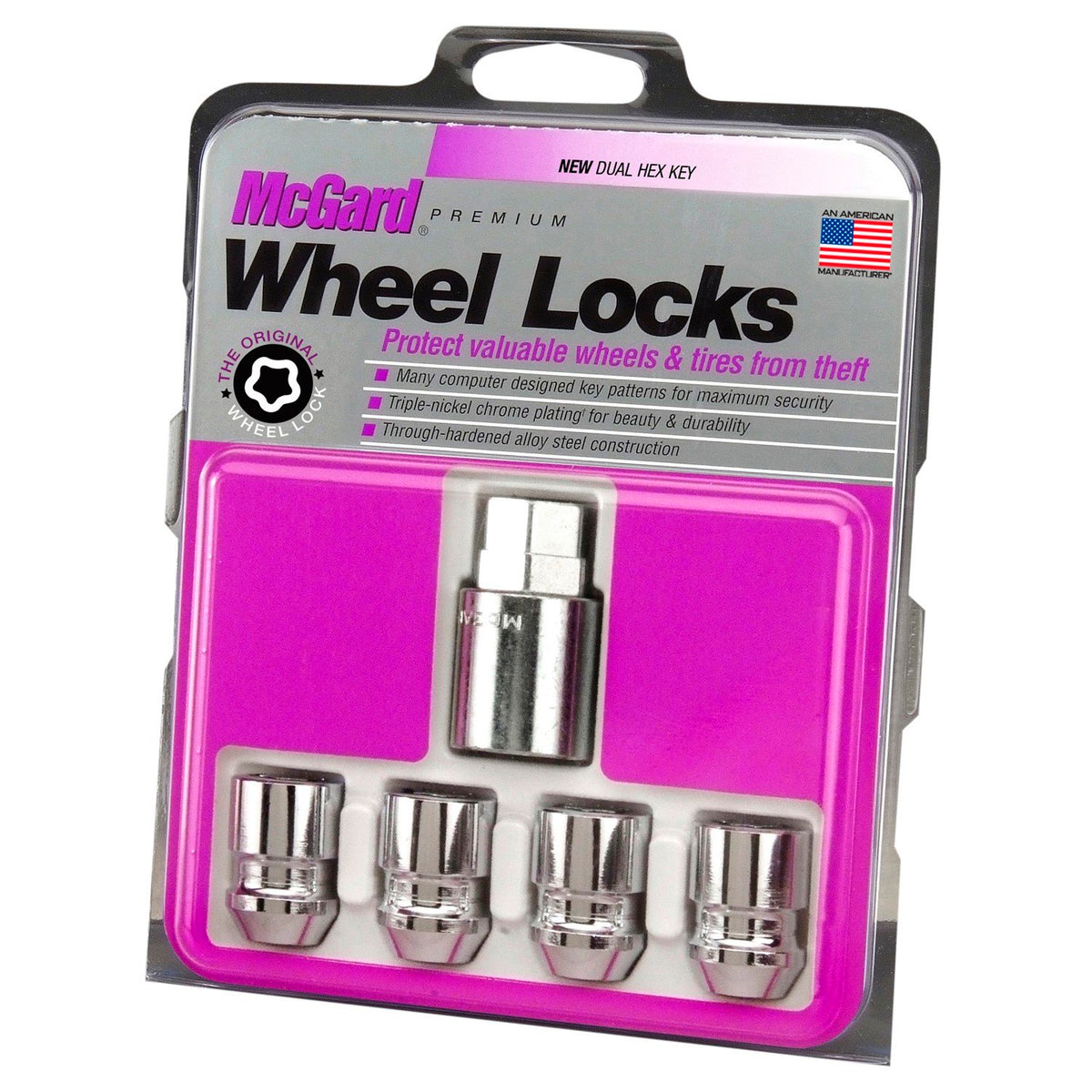 McGard 24157 Chrome Wheel Lock Set 12x1.5 Cone Seat | Lug Nut Guys