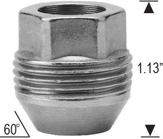 Dual Thread GM Factory Style Lug Nuts 22mm Hex Open End 9/16-18