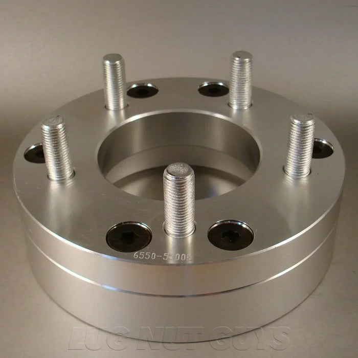 Wheel Adapter - Converts 6 Lug 6x5.5 to 5 Lug 5x4.5 - 2" Thick 12x1.5 Studs 108mm Hub