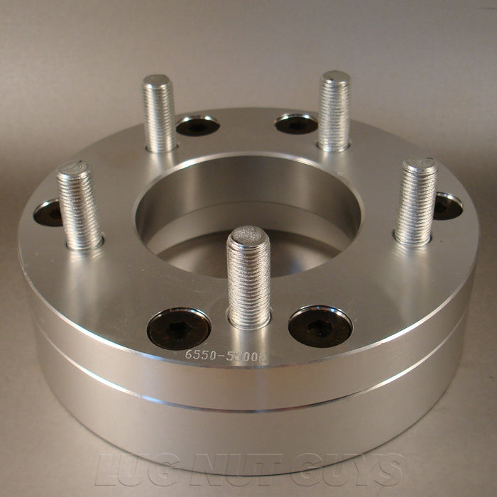 Wheel Adapter - Converts 6 Lug 6x5.5 to 5 Lug 5x4.5 - 2" Thick 14x1.5 Studs 108mm Hub