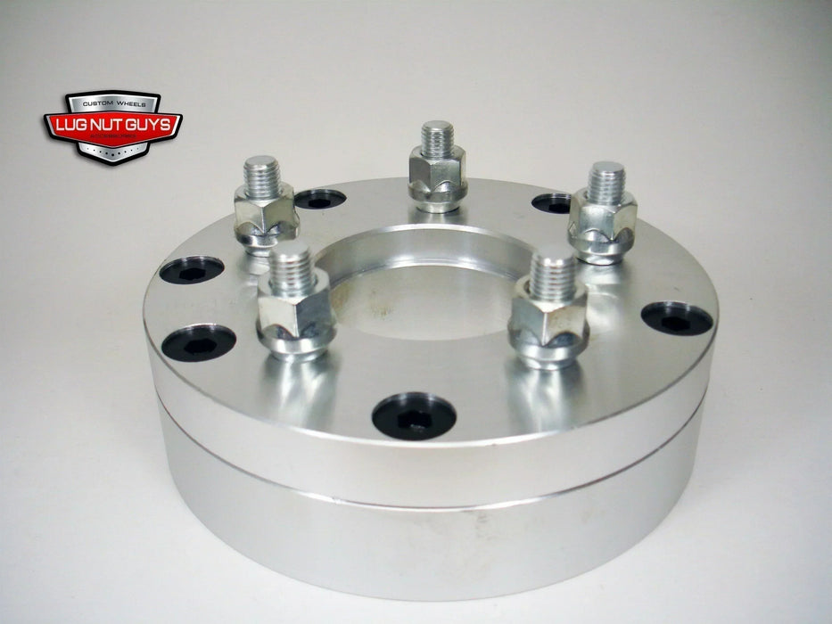 Wheel Adapters - Converts 4 Lug 4x4.5 to 5 Lug 5x4.5 - 2" Thick 12x1.5 Studs 72mm Hub