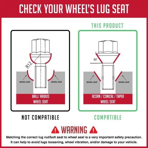 Wheel Adapters - Converts 5x100 to 5x112 - 20mm Hub Centric Bolt On with Black Bolts