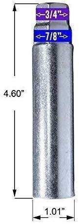 Spline Drive Spike Acorn Lug Nut Black 14x1.5 4.4" Long