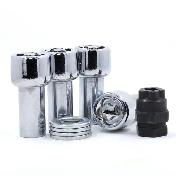 Mag Lug Wheel Lock Nuts SST XL 1.3" Shank 7/16-20 Chrome Locking Lugs Set of 4