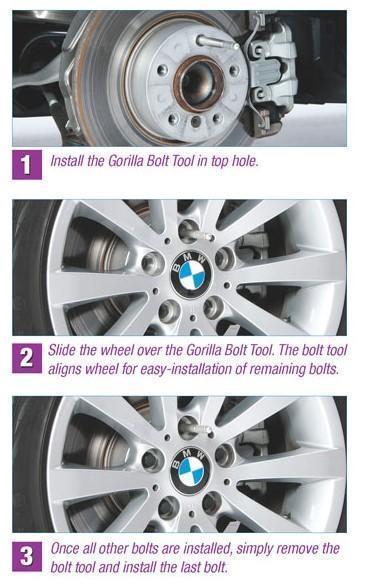 Gorilla 12x1.5 Lug Stud Bolt Guide Wheel Installation Alignment Tool 12150BT