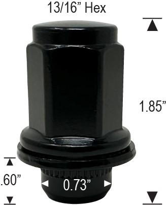 24 Extended XL 48mm Factory Style Mag Lug Nuts For Toyota OE Alloy Wheels 12x1.5