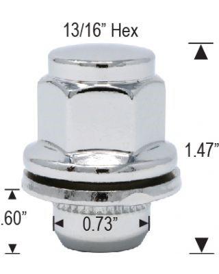12x1.5 Chrome Mag Lug Nuts fits Factory Toyota/Lexus OE Alloy Wheels