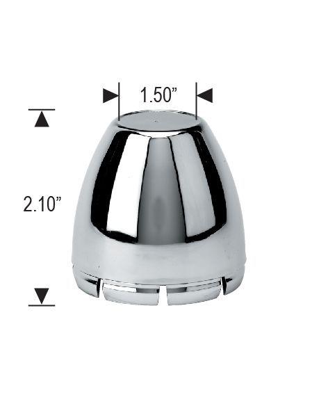4 Chrome Center Caps Bullet Dome Style 2.75" Wheel Bore