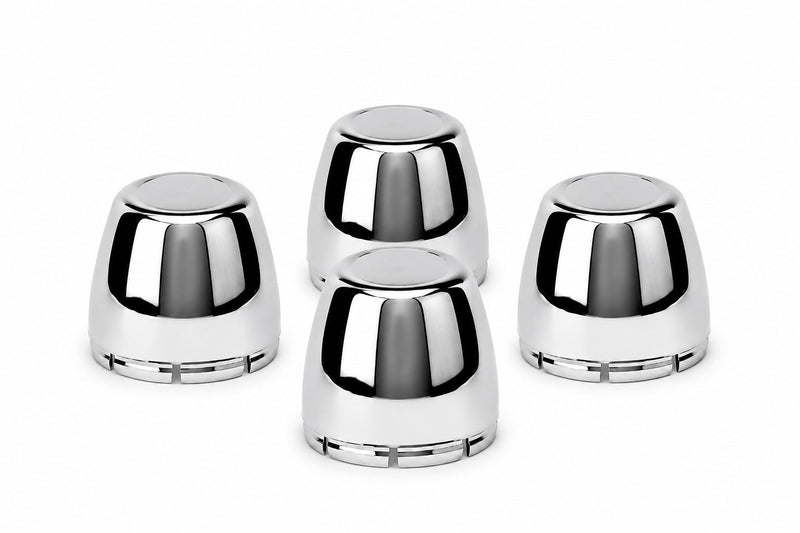 4 Chrome Center Caps Bullet Dome Style 3.75" Wheel Bore