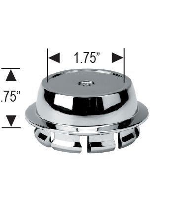 4 Chrome Center Caps 2.22" Wheel Bore
