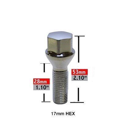 Z RACING 28mm Blue LUG BOLTS 12X1.5MM FOR BMW 3-SERIES Cone Seat Z RACING 28mm Blue LUG BOLTS 12X1.5MM FOR BMW 3-SERIES Cone Seat