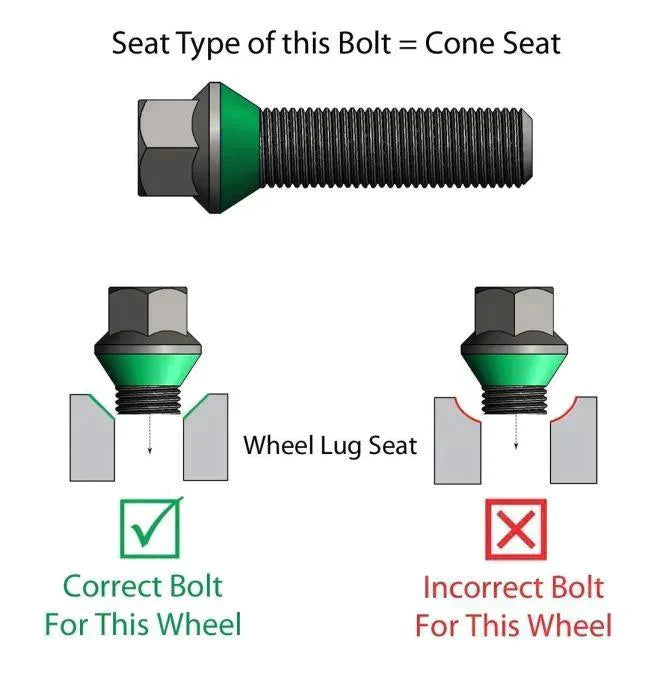 Lug Bolts 14x1.25 Chrome Conical Stud Bolt 40mm Shank