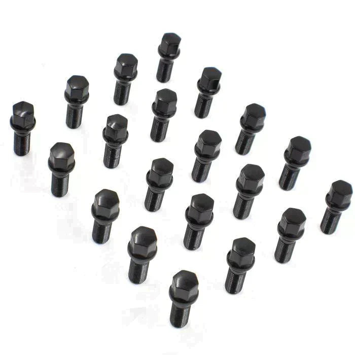 Lug Bolts 12x1.5 Black Conical Stud Bolt 24mm Shank