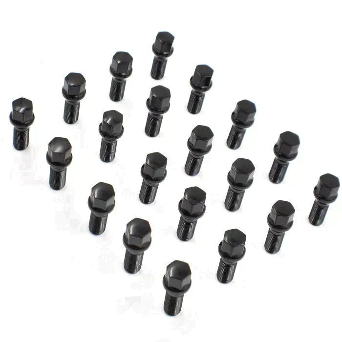 Lug Bolts 14x1.5 Black Conical Stud Bolt 24mm Shank